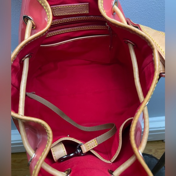 Dooney & Bourke Pink Tasha Patent Leather Drawstring Bucket Bag - Picture 5 of 9